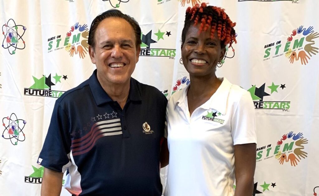 Martin Alvarez, Sr., CEO with Shereka Jackson of Future Stars, Inc. - STEM Charity Event, September 2022